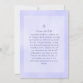 Pet Memorial Card 5x7 - Heavenly Blue Pawprints (Back)