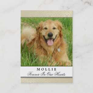 Pet Memorial Card Creme -Contented Poem