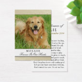Pet Memorial Card Creme - Don't Grieve Poem (Desk)