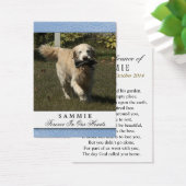 Pet Memorial Card Light Blue God's Garden Poem (Desk)