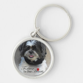 Pet Memorial - Cat or Dog FOREVER in our HEARTS Keychain