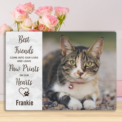 Pet Memorial Cat Photo plaque