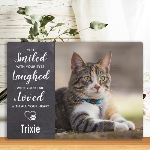 Pet Memorial Cat Photo Plaque