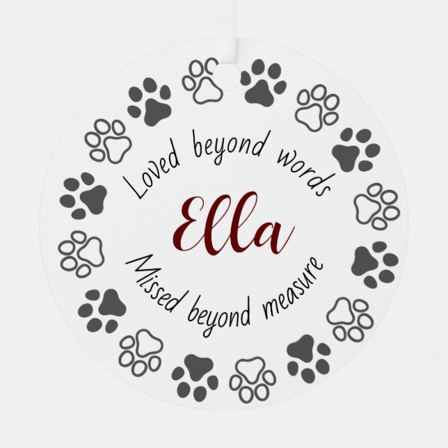 Pet Memorial Ceramic Circle Ornament (Front)