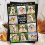 Pet Memorial Custom 11 Photo Collage Dog Sympathy Thank You Card