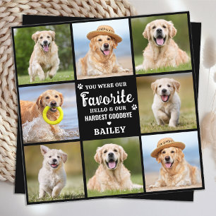 Pet Memorial Custom 8 Photo Dog Loss Sympathy Thank You Card