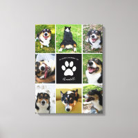 Pet Memorial Custom Dog 8 Photo Collage