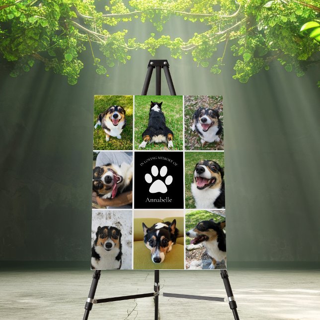 Pet Memorial Custom Dog 8 Photo Collage Foam Board (Creator Uploaded)