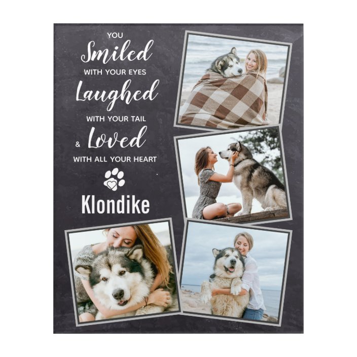 Pet Memorial Custom Dog Photo Collage Acrylic Print