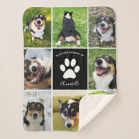 Pet Memorial Custom Dog Photo Collage Paw Print