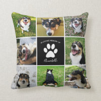 Pet Memorial Custom Dog Photo Collage Paw Print