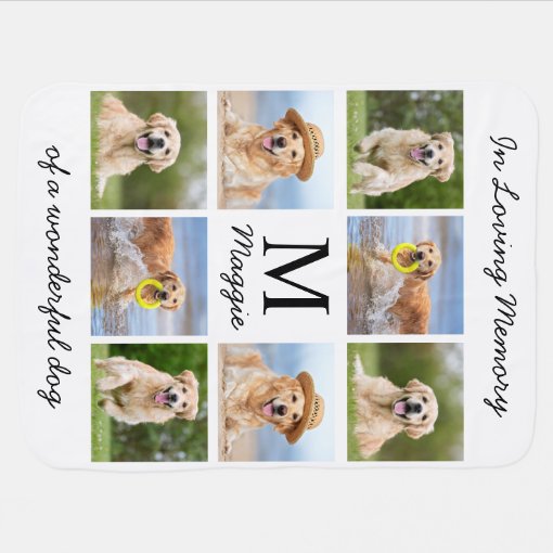 Pet Memorial Custom Double Sided Photo Blanket Zazzle