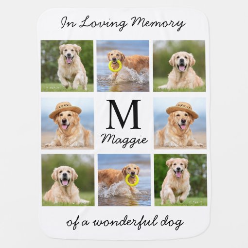 Pet Memorial Custom Double Sided Photo Blanket Zazzle