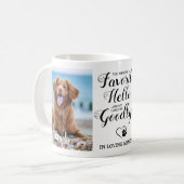 Pet Memorial Custom Photo Dog Paw Print Pet Loss  Coffee Mug (Front Left)