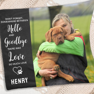 Pet Memorial Custom Photo Favorite Hello Dog Fleece Blanket