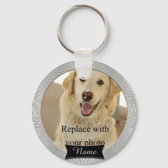 Pet Memorial Custom Photo Keychain (Front)