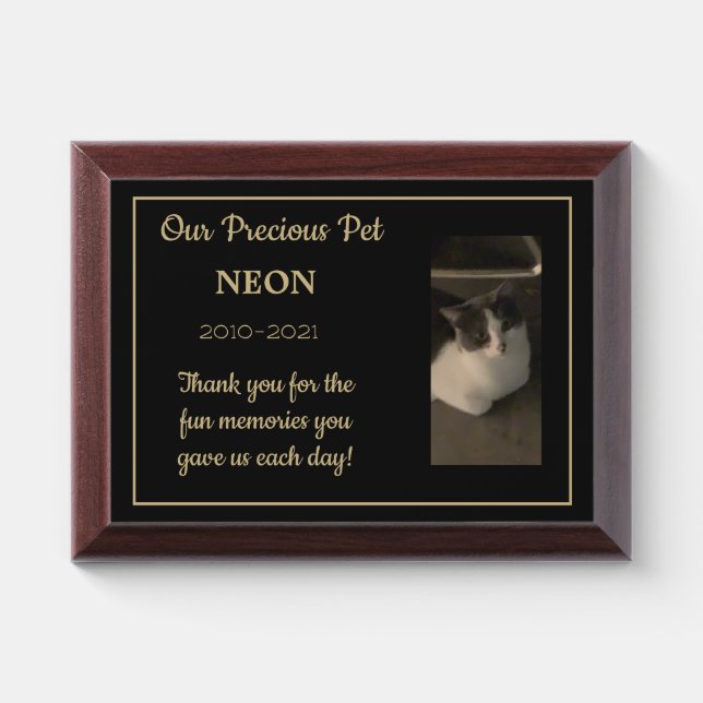 Pet Memorial custom plaque (Horizontal)