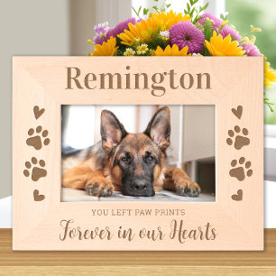 Pet Memorial Dog Cat Paw Personalized Wood Picture Engraved Frames