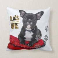 PET Memorial (Dog Cat) PHOTO Collage Gift Custom Throw Pillow