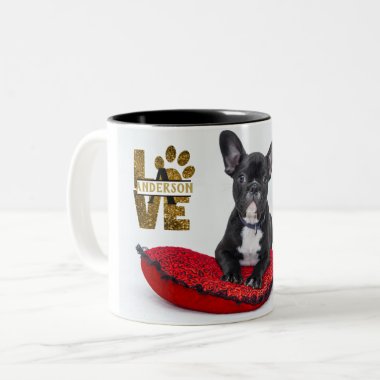PET Memorial (Dog Cat) PHOTO Collage Gift Custom Two-Tone Coffee Mug