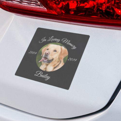 Pet Memorial Dog Cat Photo template Car Magnet