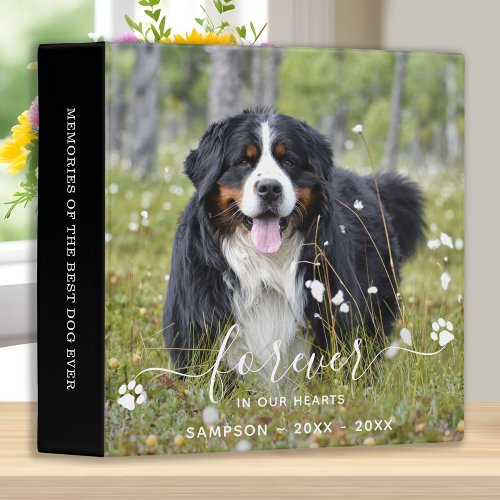 Pet Memorial Dog Loss Keepsake Photo Album 3 Ring Binder