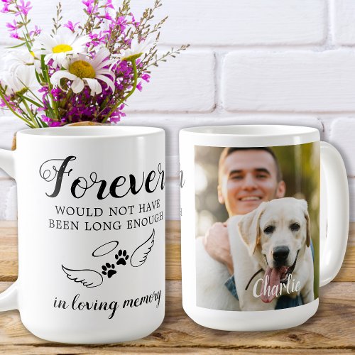 Pet Memorial Dog Loss Loving Memory Custom Photo Coffee Mug