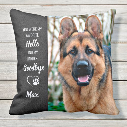 Pet Memorial _ Dog Lover Gift _ Custom Pet Loss Throw Pillow