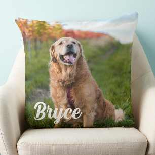 Pet Memorial Dog Lover Keepsake Photo Throw Pillow