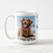 Pet Memorial Dog Paw Print Pet Loss Custom Photo  Coffee Mug (Left)