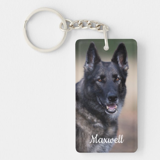 Pet Memorial Dog Photo Rainbow Bridge Pet Loss Keychain (Front)