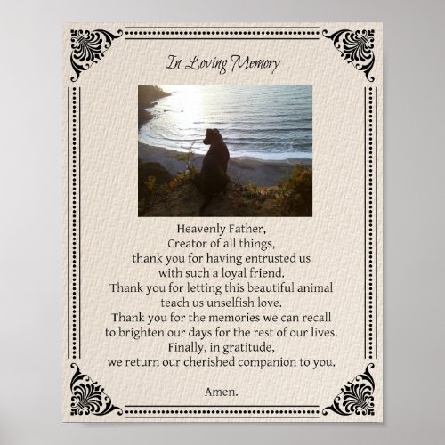 Pet Memorial Dog Prayer _ Poster