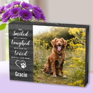 Pet Memorial Dog Remembrance Custom Photo Wooden Box Sign