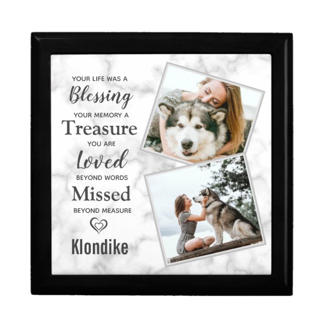 Pet Memorial Dog Remembrance Pet Loss Keepsake Gift Box (Front)
