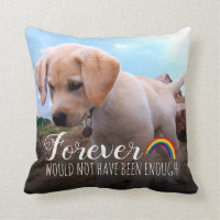 Pet Memorial | Dog Tribute 2 Photo Throw Pillow