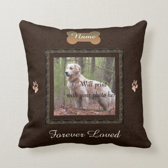 pet photo memorial pillow