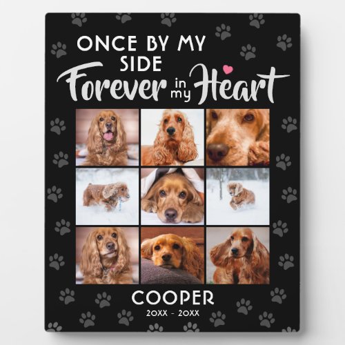 Pet Memorial Forever In My Heart 9 Photo Collage Plaque