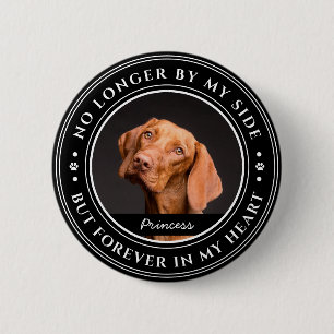 Pet Memorial Forever in my Heart Photo Keepsake Button