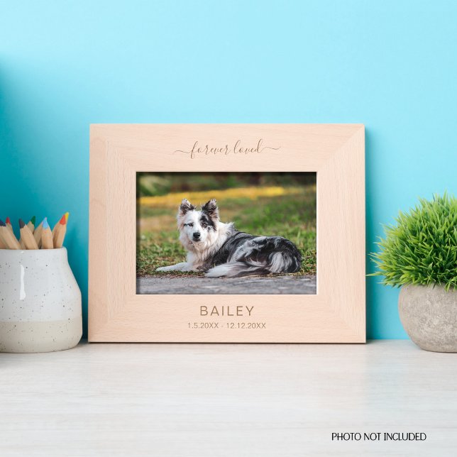 Pet Memorial Forever Loved Horizontal Engraved Frames (Creator Uploaded)