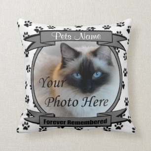 Pet Memorial - Forever Remembered Keepsake Throw Pillow