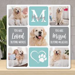 Pet Memorial Gift Dog Loss Modern Stylish 5 Photo  Plaque