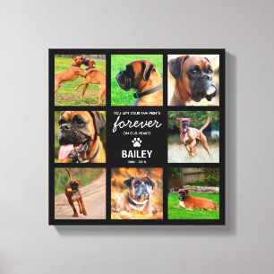 Pet Memorial Gift In Loving Memory 8 Photo Canvas Print