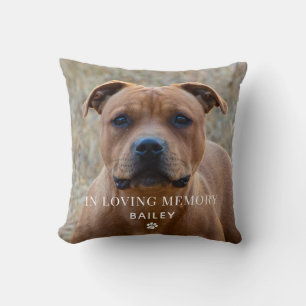 Pet Memorial Gift In Loving Memory Dog Photo Throw Pillow