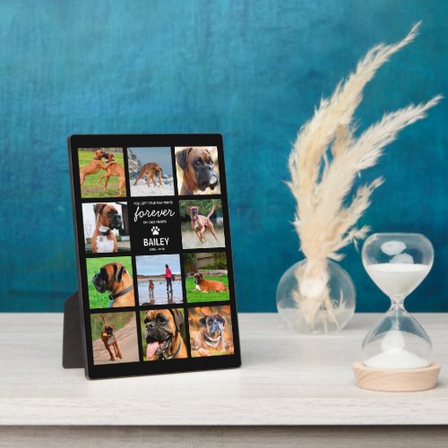 Pet Memorial Gift | In Loving Memory Photo Plaque - Personalized pet memorial photo plaque featuring 11 photos of your beloved animal, a sweet saying, their name and the dates.