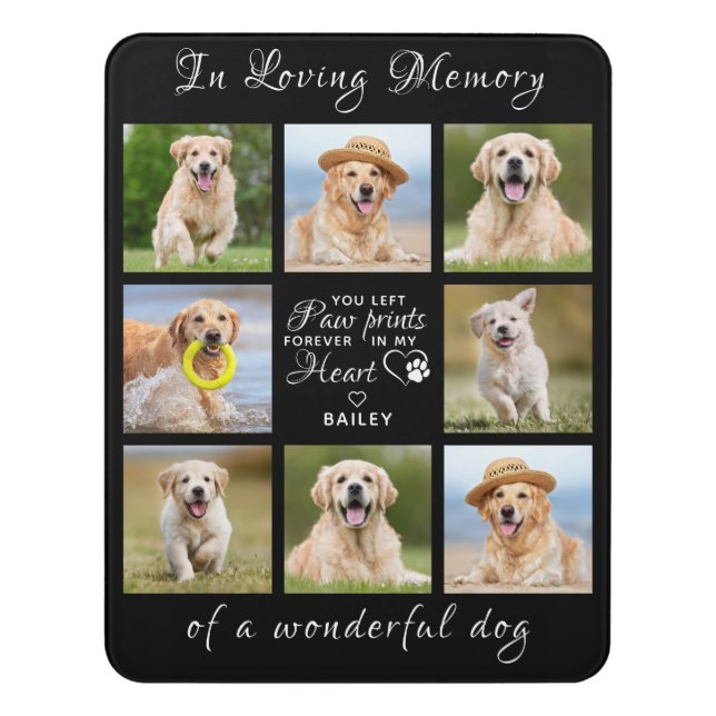 Pet Memorial Gift Personalized Pet Loss Keepsake Door Sign (Contemporary Vert)