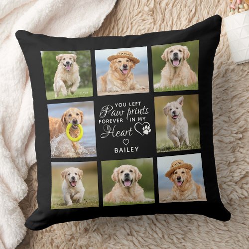Pet Memorial Gift Personalized Pet Loss Photo  Throw Pillow
