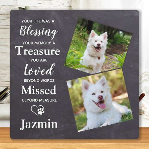 Pet Memorial Gift _ Pet Dog Remembrance _ Pet Loss Plaque