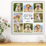 Pet Memorial Gift Pet Loss Keepsake Photo Collage Faux Canvas Print
