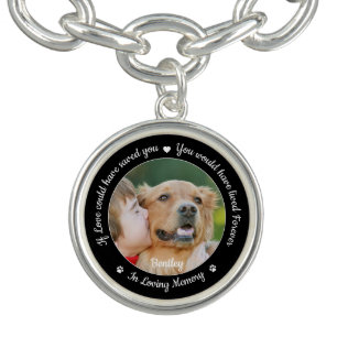 Pet Memorial Gift Pet Loss Modern Dog Photo Bracelet