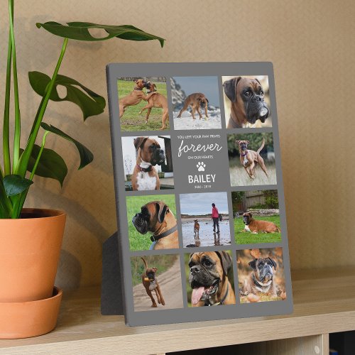 Pet Memorial Gift  Tribute Photo Collage Plaque